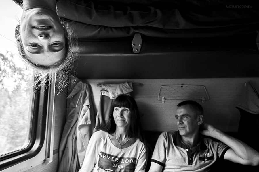 Train travelers. North-West Russia